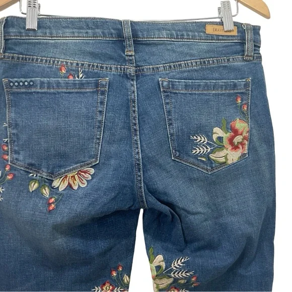 Blank NYC Floral Embroidered Blue Jeans Size 29 - Picture 4 of 13